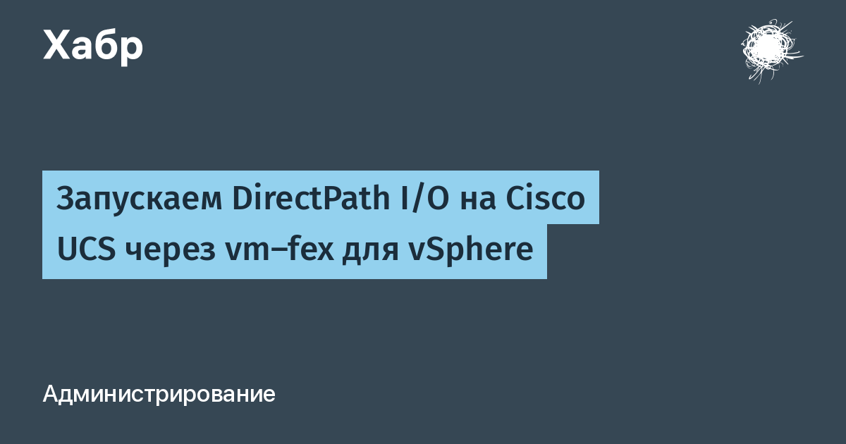 Directpath i o vmware что это