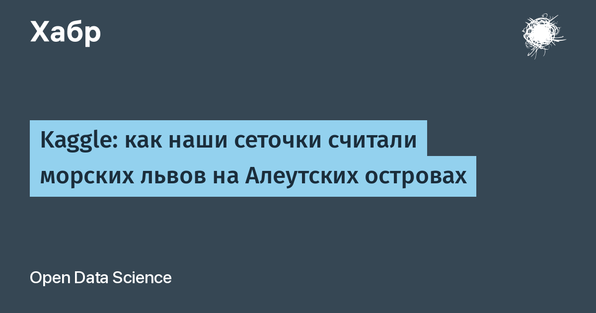 Kaggle: как наши сеточки считали морских львов на Алеутских островах